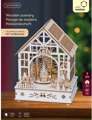 LUMINEO CHRISTMAS VILLAGES Led scenery l15b18h24cm7l ntrl/wwit - afbeelding 1