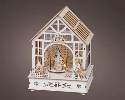 LUMINEO CHRISTMAS VILLAGES Led scenery l15b18h24cm7l ntrl/wwit - afbeelding 2