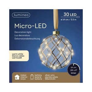 LUMINEO OBJECTS Micro led bal d14cm helder/warm wit - afbeelding 1