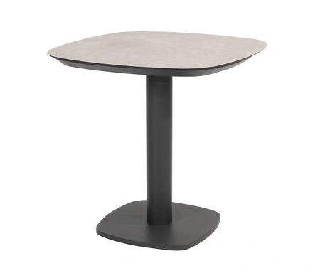 Manolo dining table ceramic print anthracite 75 x 75 x 75 cm.