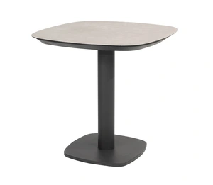 Manolo dining table ceramic print anthracite 75 x 75 x 75 cm.