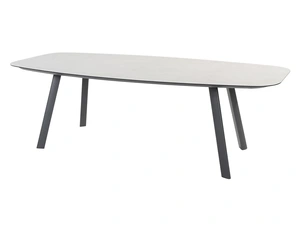 Manolo eettafel antraciet met geprint keramiek tafelblad 240 x 103 cm.
