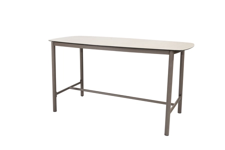 Manolo high dining tafel terre met printed keramiek top 180 x 90 cm