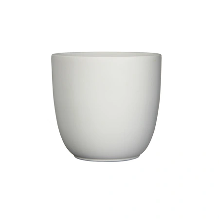 MICA DECORATIONS Pot tusca d7.5h6.5cm wit mat