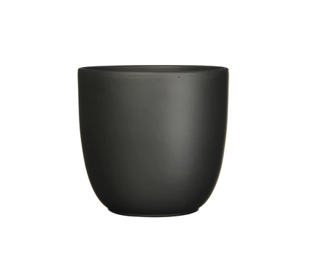 MICA DECORATIONS Pot tusca d7.5h6.5cm zwart mat