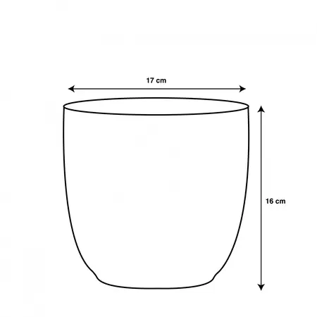 MICA Pot tusca d17h16cm zwart mat - afbeelding 2