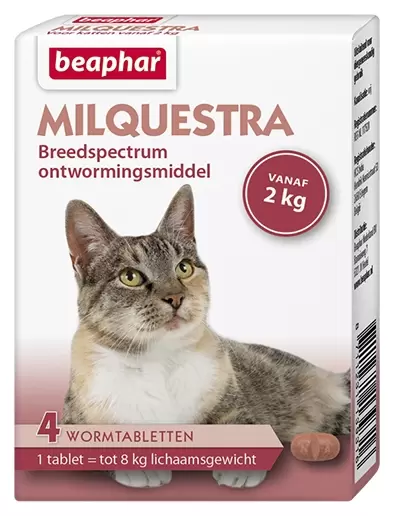 Milqestra kat 2-12kg 4 tabletten