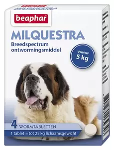 Milquestra hond 5-75kg 4 tabletten