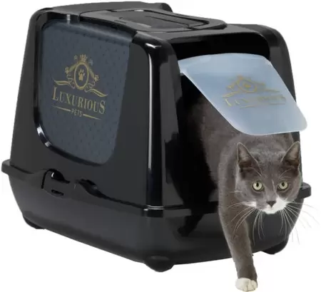 Moderna kattentoilet trendy cat lux. zwart - afbeelding 2