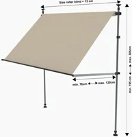 NESLING Balkon zonnescherm flex frame