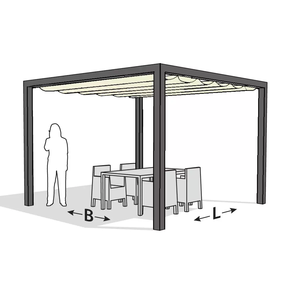 Reparatie mogelijk woonadres Koppeling Nesling pergola ALU GRIJS "stand alone" 319x319, Gebr Wit - GroenRijk  Beneden Leeuwen | Een mooi tuincentrum nabij Tiel, Nijmegen en Beuningen.