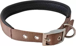 Nylon halsband dubbel 25mm 55cm brn - afbeelding 2