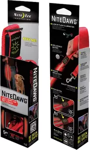 Nylon looplijn verlicht 1.5m rood - afbeelding 2