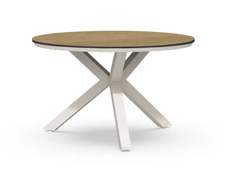 Orbital Dining Table Trespa Bergamo 120 cm Ø Creme White