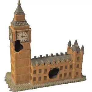 Ornament big ben 17cm bruin