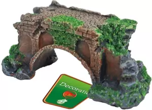 Ornament ruine brug+mos l11cm