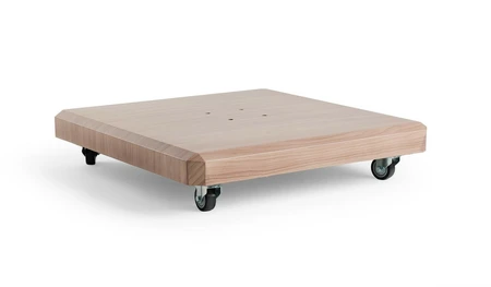 Parasol Base Riva 90 kg Concrete Base Woodlook with Wheels for Cantilever Parasol - afbeelding 1