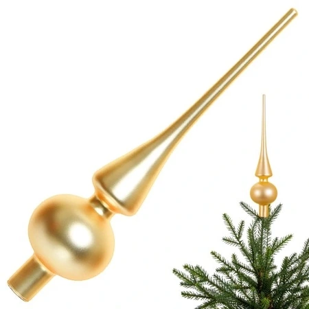 Piek glas d6h26cm mat lichtgoud - afbeelding 2