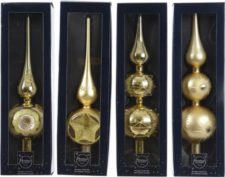 Piek glas d8h31cm a4 lichtgoud - afbeelding 1