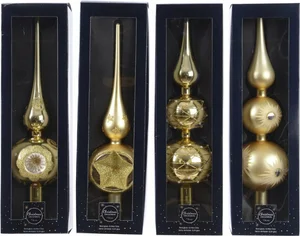 Piek glas d8h31cm a4 lichtgoud - afbeelding 1