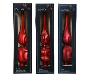 Piek glas d8h31cm rood a3 - afbeelding 2