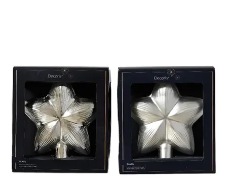 Piek glas l14.8b3.8h17cm zilver a2 - afbeelding 1