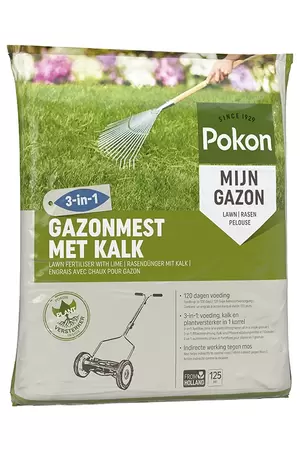 POKON Gazonm+kalk 3-in-1 125m2 - afbeelding 1