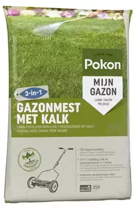POKON Gazonm+kalk 3-in-1 250m2 - afbeelding 1