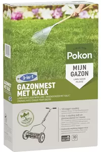 POKON Gazonm+kalk 3-in-1 30m2 - afbeelding 1