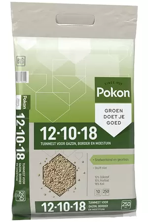 POKON Meststof gazon-tuin 12-10-18 10kg - afbeelding 1