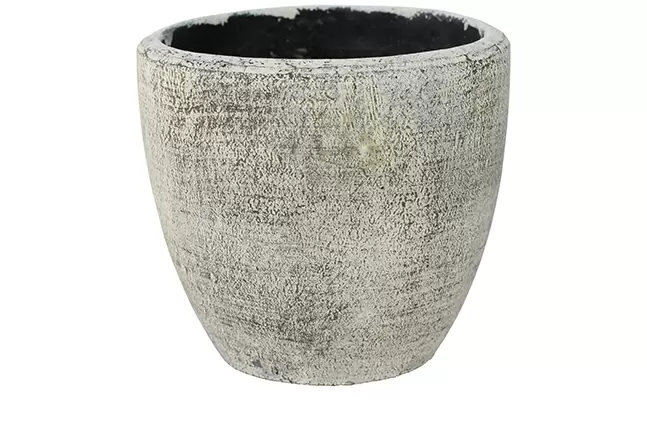 Pot anne d20h19cm white earth