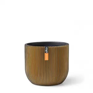 Pot bol Groove 7x7 zwart goud