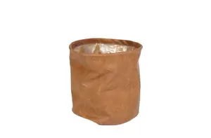 Pot juna kunstleder d19h19cm cognac