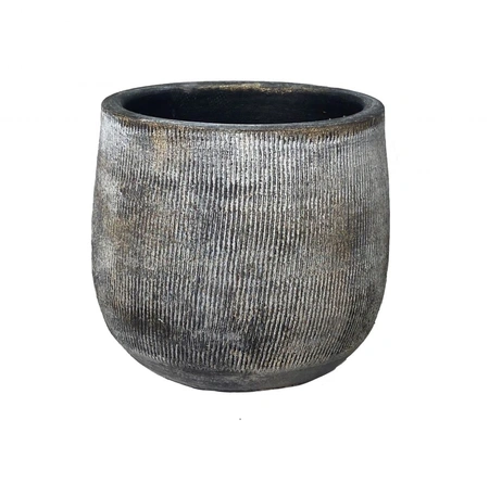 Pot miami d16h14cm zwart cement