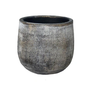 Pot miami d33h31cm zwart cement - afbeelding 2