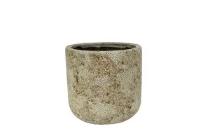 Pot thirza d16h16cm cognac grijs