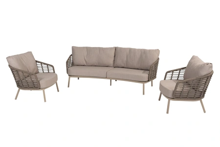 Puglia 3 seater SET: bench organic + 2x living chair - afbeelding 1
