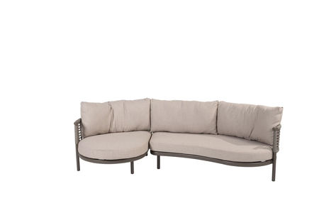 Puglia modulaire set terre: 2-zits bank, arml links + chaise longue, arml rechts