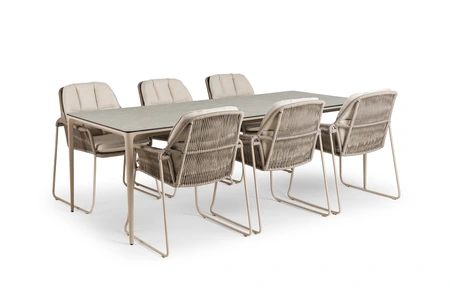 Rivera dining set - Champagne 6p - afbeelding 1