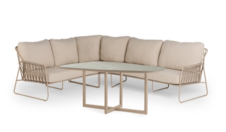 Rivera Lounge Dining Corner Set Champagne - afbeelding 2
