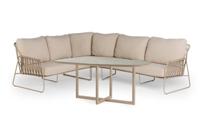 Rivera Lounge Dining Corner Set Champagne - afbeelding 2