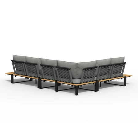 Seto Teak Lounge Set Complete Charcoal - afbeelding 2