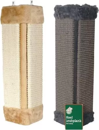 Sisal hoek krabplank met pluche - afbeelding 2