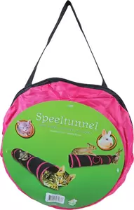 Speeltunnel nylon l85b25cm zwart/rz - afbeelding 1