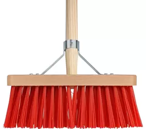 TALEN TOOLS Bezem rood b28cm+steel h1,4m - afbeelding 1