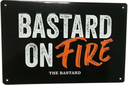 The Bastard Man Cave Plate 'Bastard on fire'