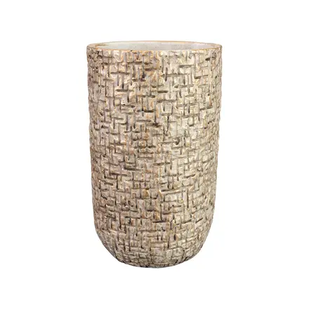 TS COLLECTION Pot hoog maxim d14h24cm shiny sand