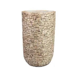 TS COLLECTION Pot hoog maxim d14h24cm shiny sand