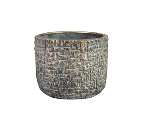 TS COLLECTION Pot maxim d14h13cm shiny earth