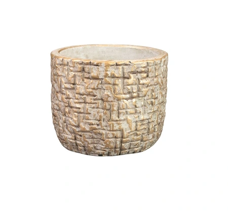 TS COLLECTION Pot maxim d24h22cm shiny sand